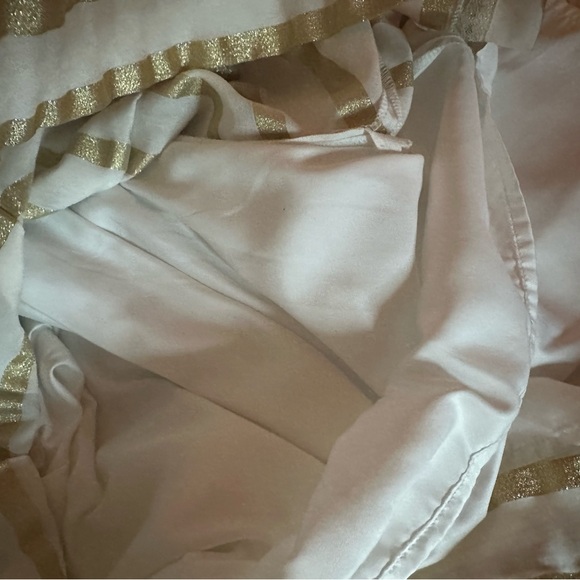 Lilly Pulitzer ~ Size 0 ~ Kylie Skirt Resort White/Gold Stripe Sateen Women's - Picture 6 of 9